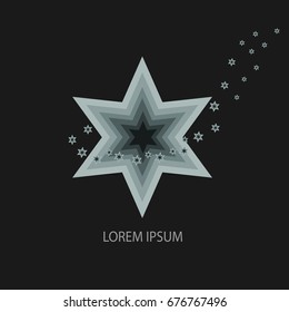 Star with stars up.Vector illustration