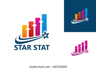 Star Statistic Logo Template Design Vector, Emblem, Design Concept, Creative Symbol, Icon