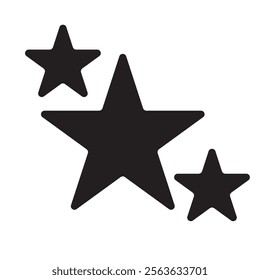 Star stencils, sparkle icon. Set of star shapes. Simple star sign vector design. Templates for design, posters, projects, banners, logos, and business cards.