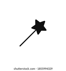 vector de icono de stick de estrella en fondo blanco