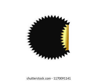 Star sticker empty black