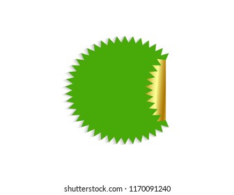 Star sticker empty green