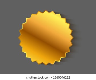 Star sticker empty isolated