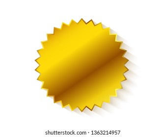 Star sticker empty isolated