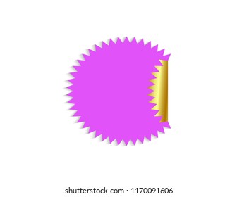 Star sticker empty purple