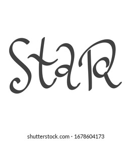 Star. Sticker for social media content. Vector hand drawn illustration design. Bubble pop art comic style poster, t shirt print, post card, video blog cover.