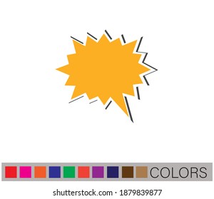 star sticker speech bubble on white background