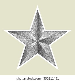 Star Stipple Effect Vector Art