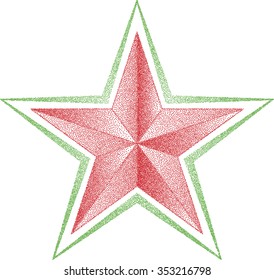 Star Stipple Effect Vector Art