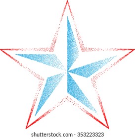 Star Stipple Effect Vector Art