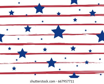 Star and Stripe seamless pattern background 