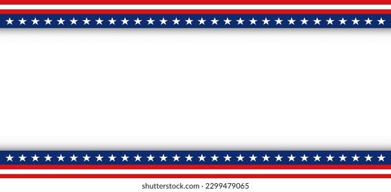 Sterngestreifte Linie Amerika USA rote blaue Farben Hintergrund-Banner-Vorlage. Tag der Unabhängigkeit.