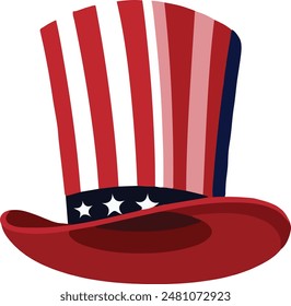 Star striped Uncle Sam hat symbol united states of America