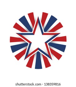 Star and Stripes logo. Vector graphic design