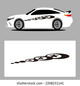 cordón vectorial de franjas estelares. calcomanía de rayas de auto. franjas adhesivas decales