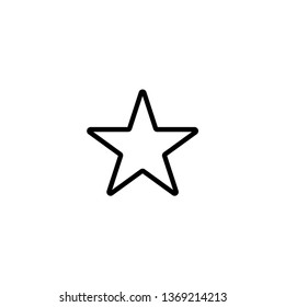 Star Stroke Vector Icon