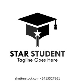 Star student design logo template illustration