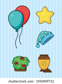 star and stuffs icon set