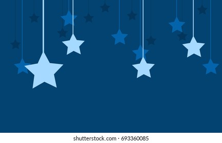 Star style with blue background