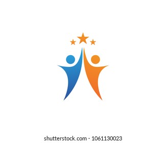 Star success logo people business