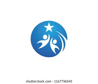 Star success logo vector icon template