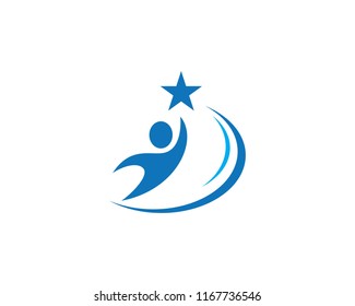 Star success logo vector icon template