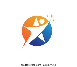 Star Success People Logo And Symbols