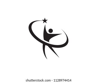 Star success people template vector icon illustration design