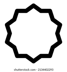 star sun icon with black color