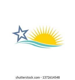 Star and sun Logo Swoosh