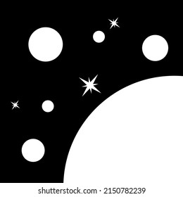 star and sun in our galaxy pattern, can be use on all media