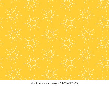Star Sunburst Vector Repeat Seamless Pattern Background for posters, flyers, marketing, social media, crafts, magazine, editorial, advertisement