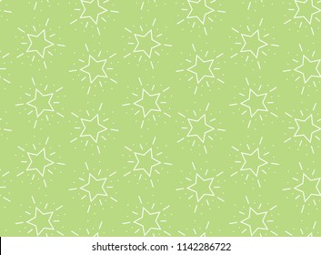 Star Sunburst Vector Repeat Seamless Pattern Background for posters, flyers, marketing, social media, crafts, magazine, editorial, advertisement