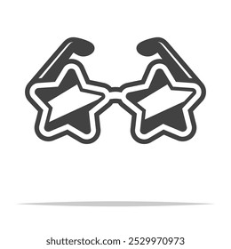 Star sunglasses icon transparent vector isolated