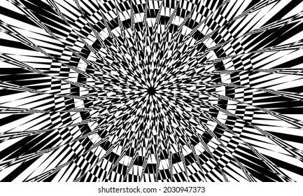 star surface in op art style texture closeup