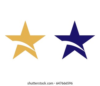 star and swash logo design 