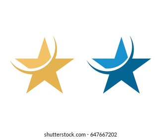 star and swash logo design 