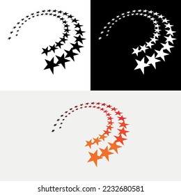 Logotipo de gradiente de resumen de Star Swirl