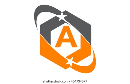 Star Swoosh Letter A