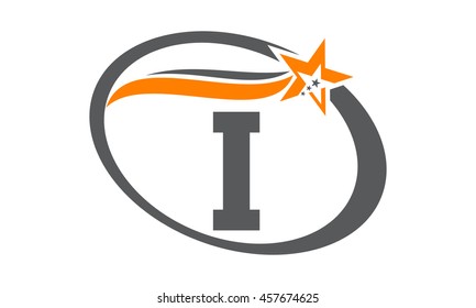 Star Swoosh Letter I