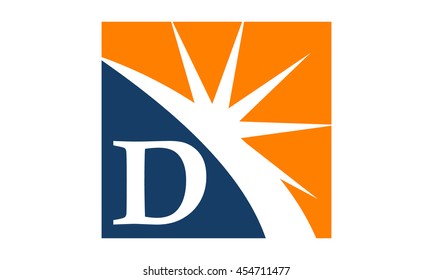 Star Swoosh Letter D