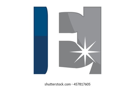 Star Swoosh Letter E