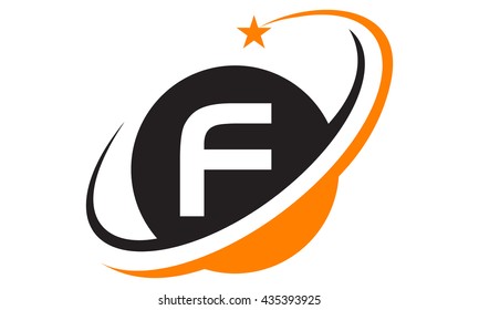 Star Swoosh Letter F