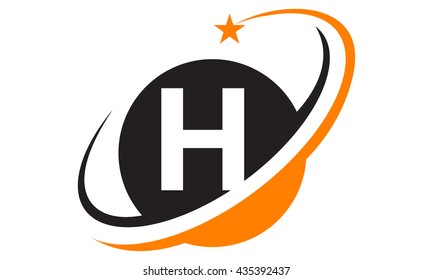 Star Swoosh Letter H