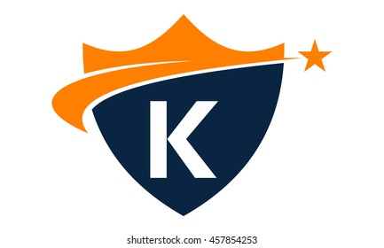 Star Swoosh Letter K