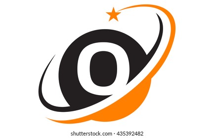 Star Swoosh Letter O