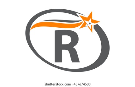 Star Swoosh Letter R