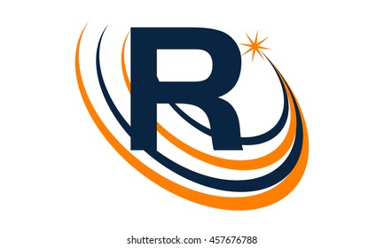 Star Swoosh Letter R