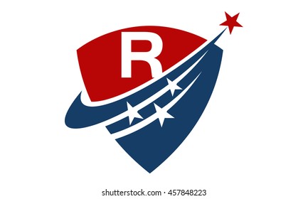 Star Swoosh Letter R