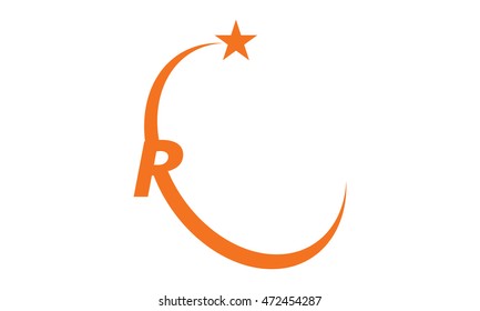 Star Swoosh Letter R